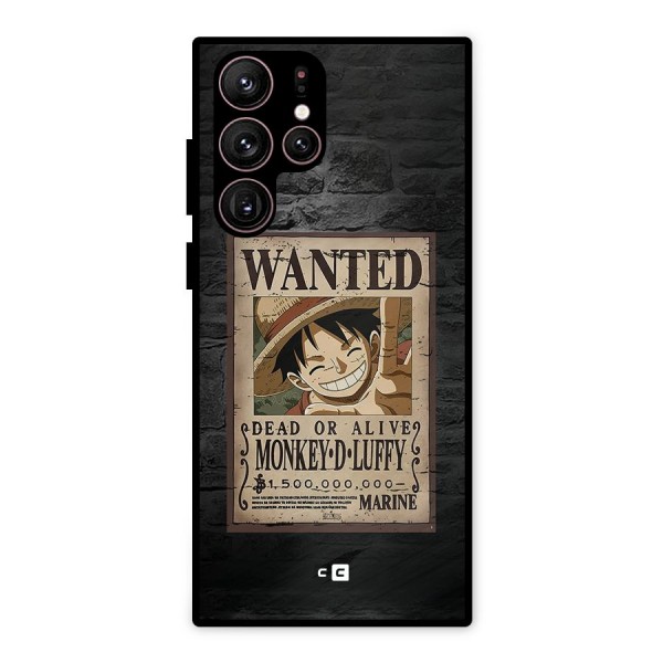 Luffy Wanted Metal Back Case for Galaxy S22 Ultra 5G