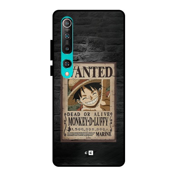 Luffy Wanted Metal Back Case for Mi 10