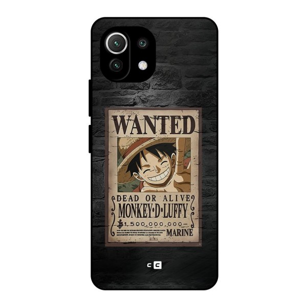 Luffy Wanted Metal Back Case for Mi 11 Lite