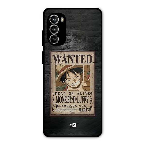 Luffy Wanted Metal Back Case for Moto G52