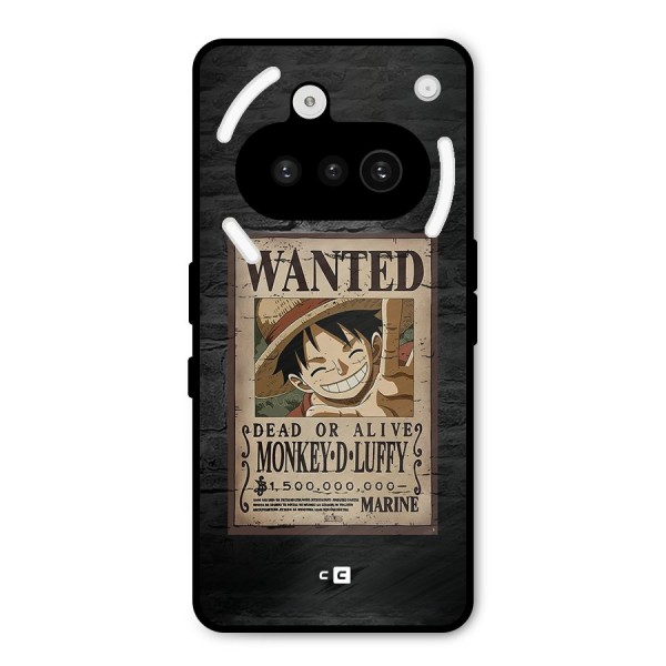 Luffy Wanted Metal Back Case for Nothing Phone 3a