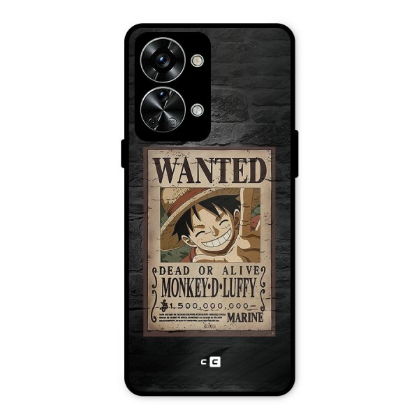 Luffy Wanted Metal Back Case for OnePlus Nord 2T