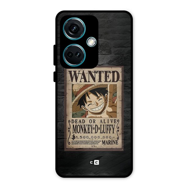 Luffy Wanted Metal Back Case for OnePlus Nord CE 3 5G