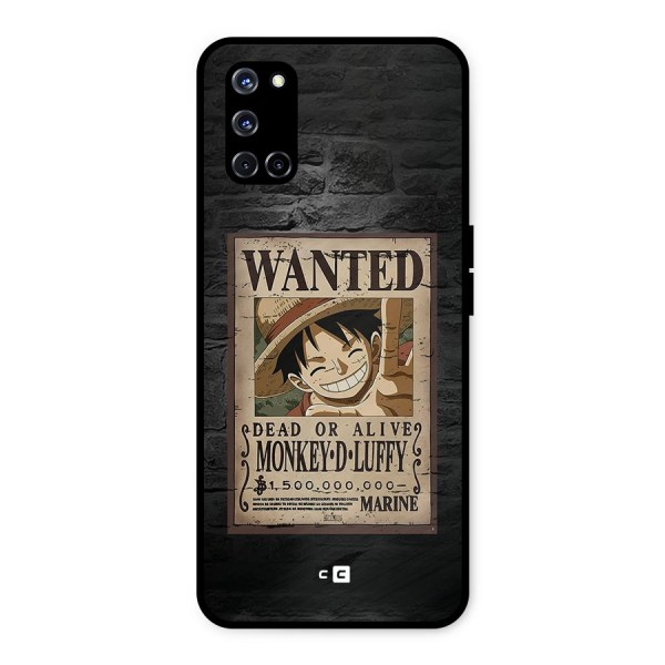 Luffy Wanted Metal Back Case for Oppo A52