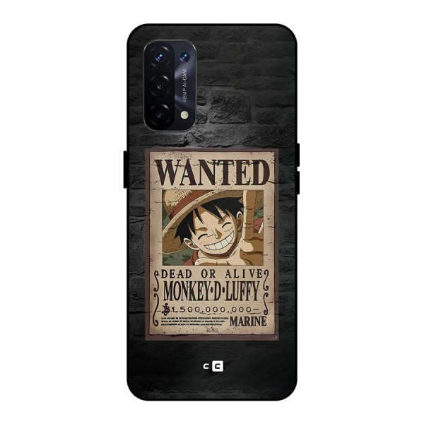 Luffy Wanted Metal Back Case for Oppo A74 5G