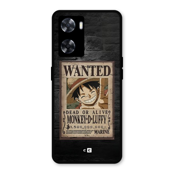 Luffy Wanted Metal Back Case for Oppo A77s
