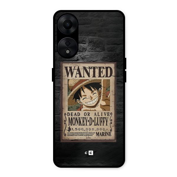 Luffy Wanted Metal Back Case for Oppo A78 5G