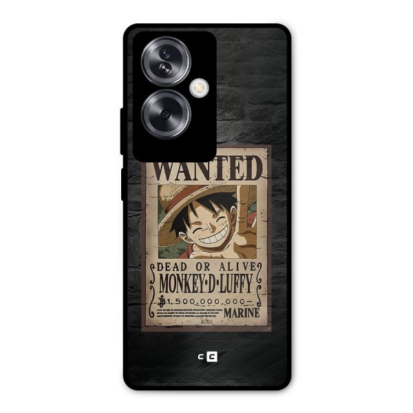 Luffy Wanted Metal Back Case for Oppo A79 5G