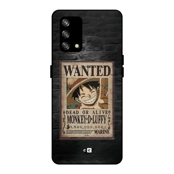 Luffy Wanted Metal Back Case for Oppo F19
