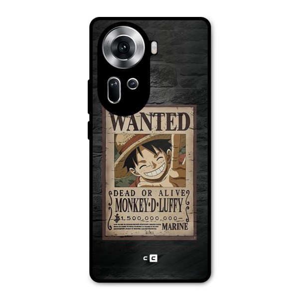 Luffy Wanted Metal Back Case for Oppo Reno11 5G