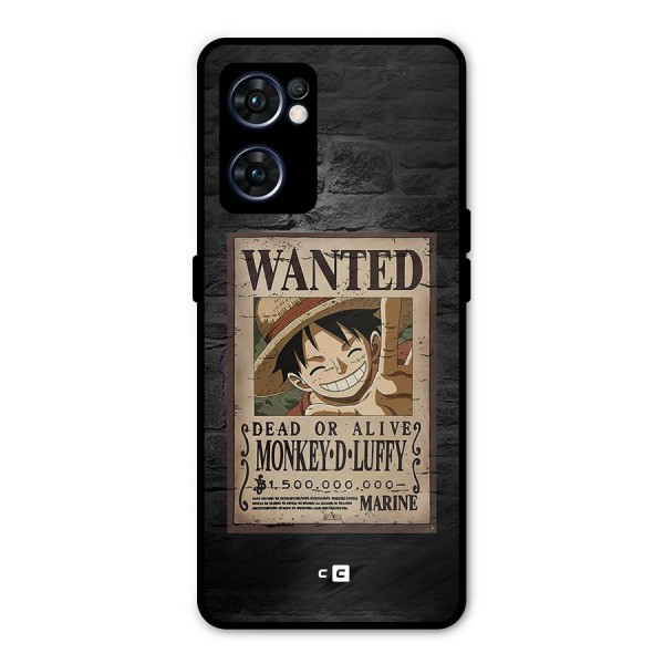 Luffy Wanted Metal Back Case for Oppo Reno7 5G