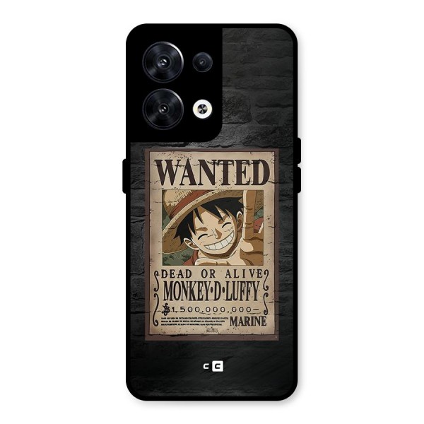 Luffy Wanted Metal Back Case for Oppo Reno8 5G