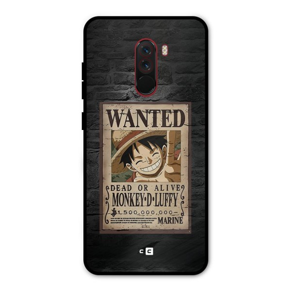 Luffy Wanted Metal Back Case for Poco F1