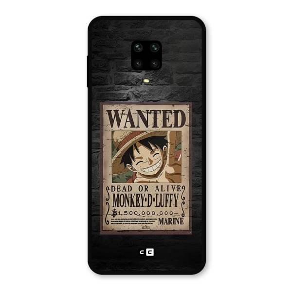 Luffy Wanted Metal Back Case for Poco M2 Pro