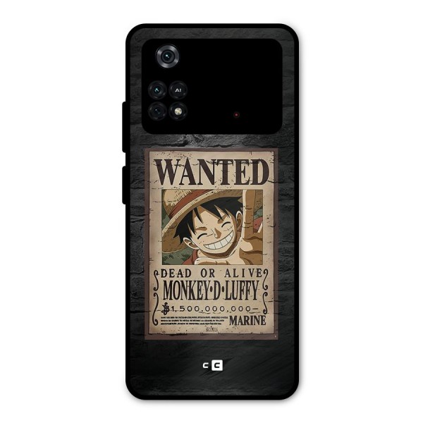 Luffy Wanted Metal Back Case for Poco M4 Pro 4G