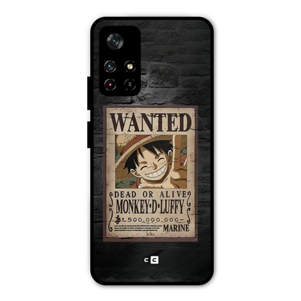 Luffy Wanted Metal Back Case for Poco M4 Pro 5G
