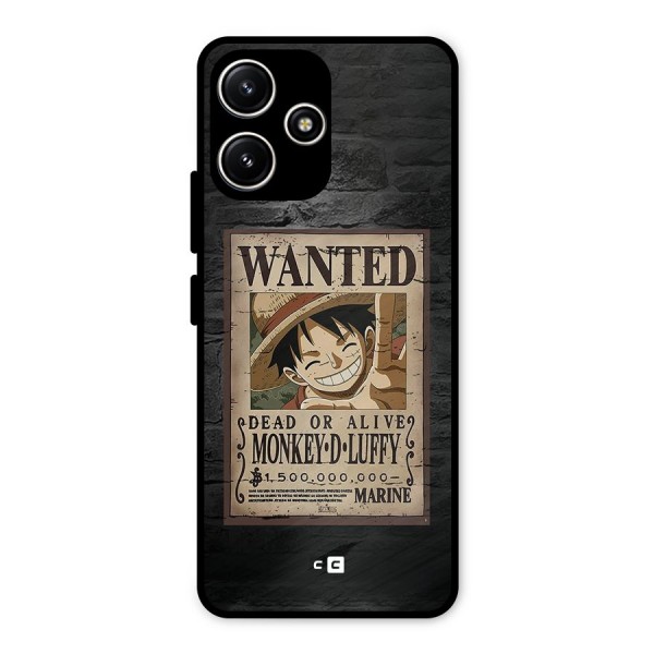 Luffy Wanted Metal Back Case for Poco M6 Pro