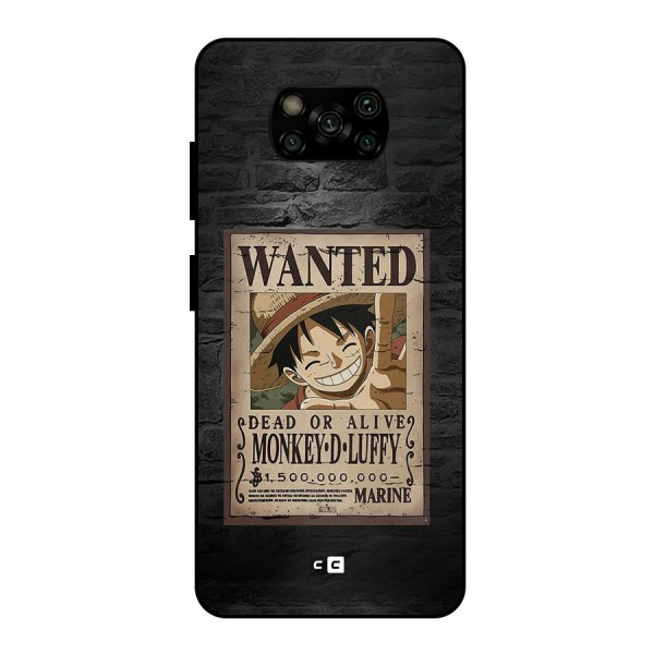Luffy Wanted Metal Back Case for Poco X3