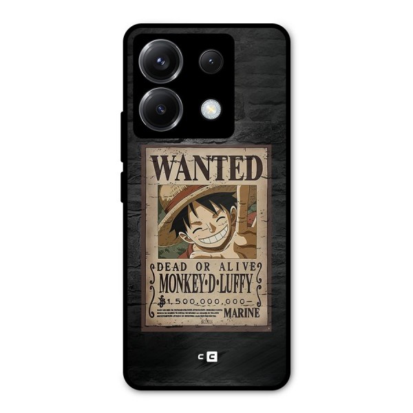 Luffy Wanted Metal Back Case for Poco X6
