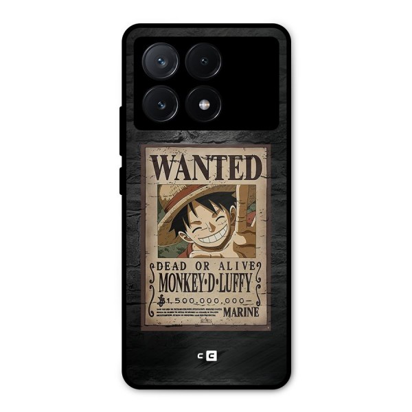 Luffy Wanted Metal Back Case for Poco X6 Pro