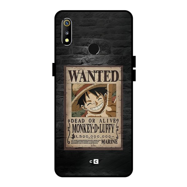 Luffy Wanted Metal Back Case for Realme 3