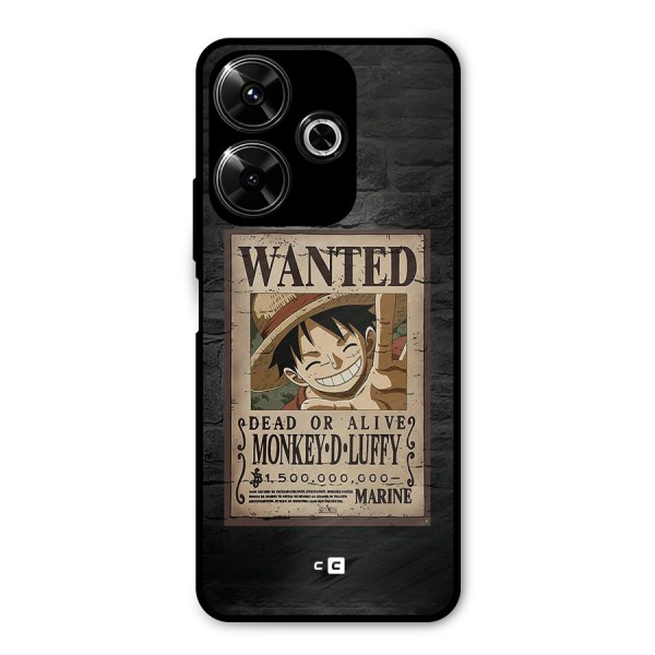 Luffy Wanted Metal Back Case for Redmi 13 5G