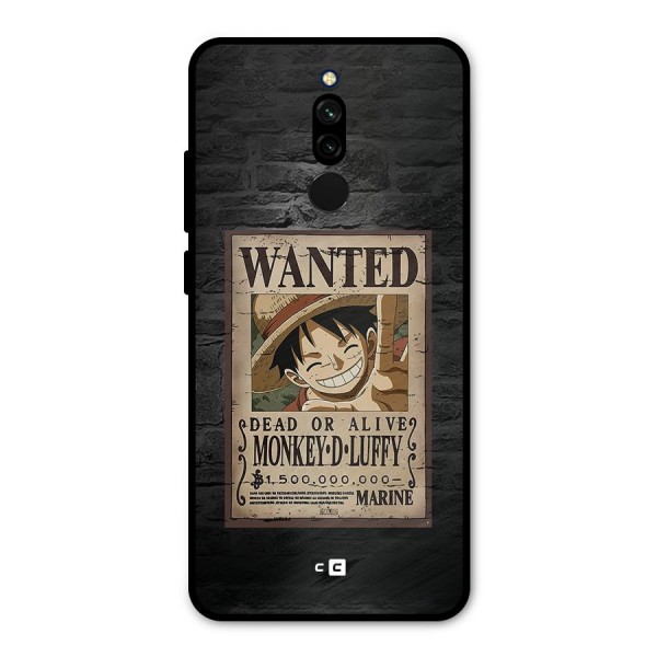 Luffy Wanted Metal Back Case for Redmi 8
