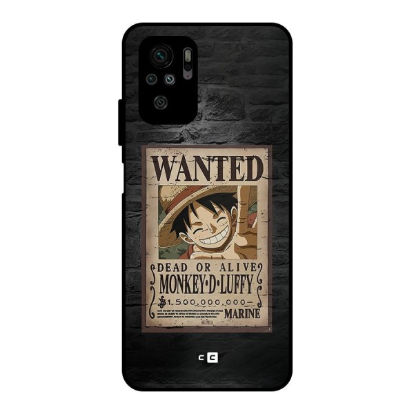Luffy Wanted Metal Back Case for Redmi Note 10