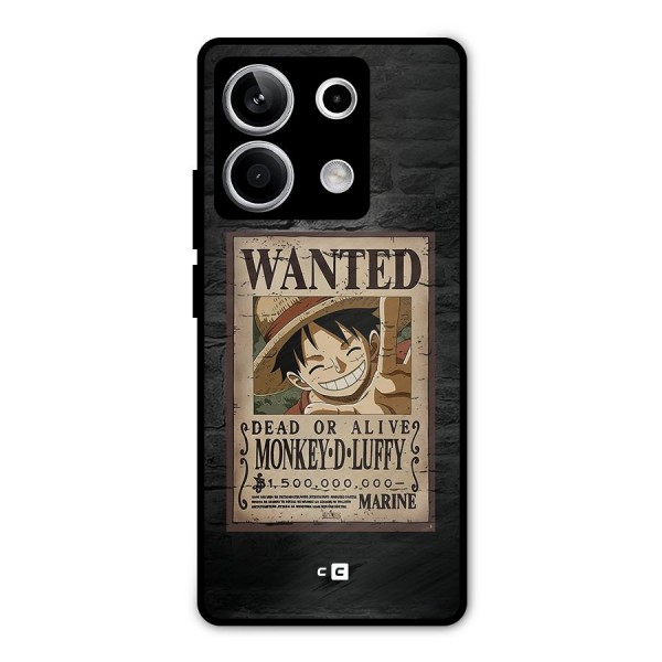 Luffy Wanted Metal Back Case for Redmi Note 13 5G