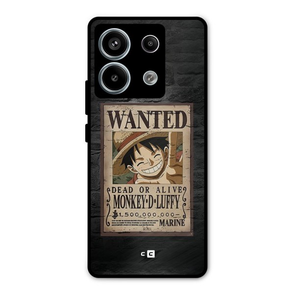 Luffy Wanted Metal Back Case for Redmi Note 13 Pro 5G