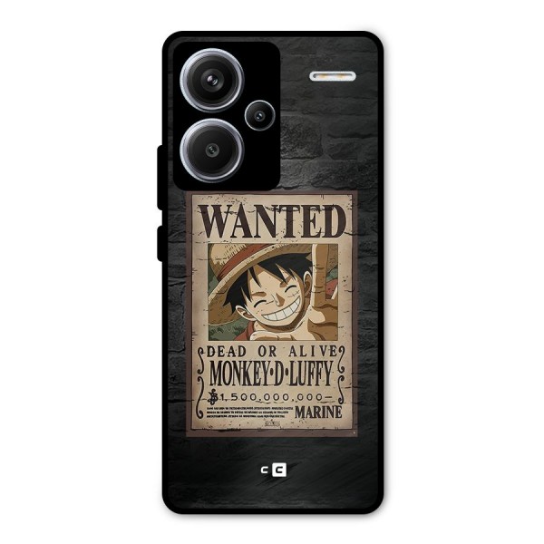 Luffy Wanted Metal Back Case for Redmi Note 13 Pro Plus