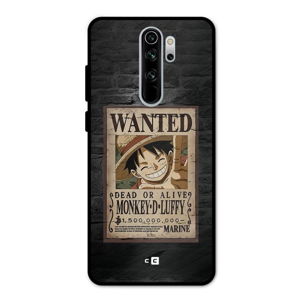 Luffy Wanted Metal Back Case for Redmi Note 8 Pro