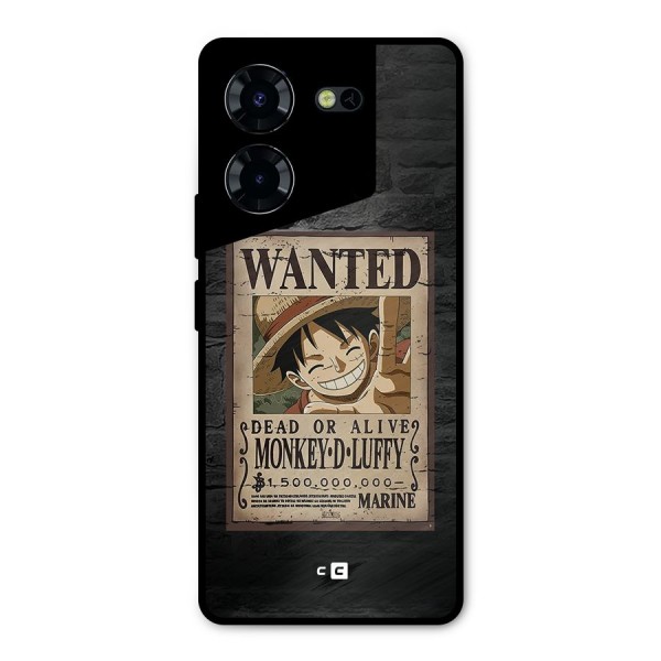 Luffy Wanted Metal Back Case for Tecno Pova 5 Pro 5G