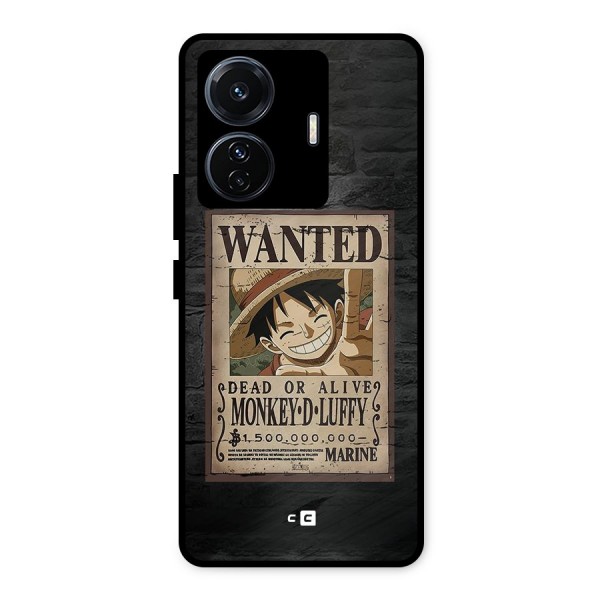 Luffy Wanted Metal Back Case for Vivo T1 Pro