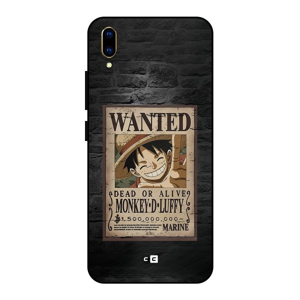 Luffy Wanted Metal Back Case for Vivo V11 Pro