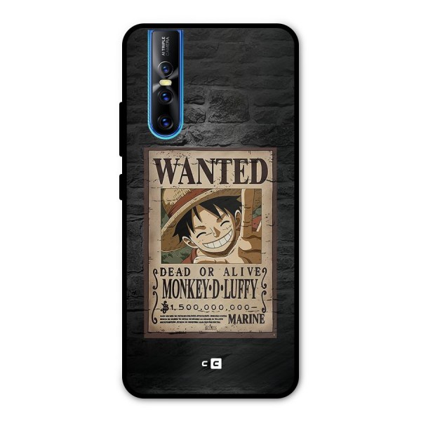 Luffy Wanted Metal Back Case for Vivo V15 Pro