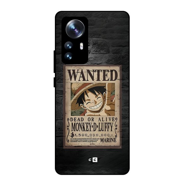 Luffy Wanted Metal Back Case for Xiaomi 12 Pro