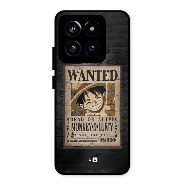 Luffy Wanted Metal Back Case for Xiaomi 14