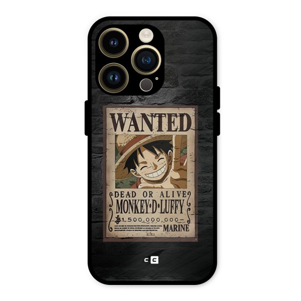 Luffy Wanted Metal Back Case for iPhone 14 Pro