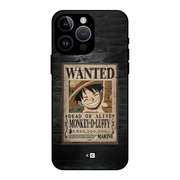 Luffy Wanted Metal Back Case for iPhone 14 Pro Max
