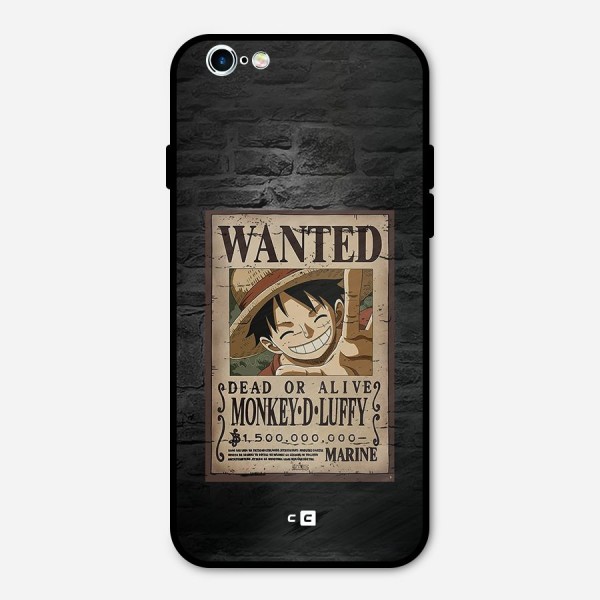 Luffy Wanted Metal Back Case for iPhone 6 6s