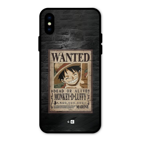 Luffy Wanted Metal Back Case for iPhone X