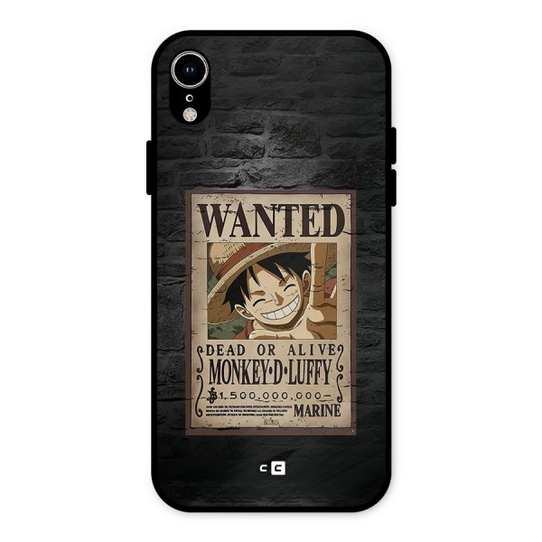 Luffy Wanted Metal Back Case for iPhone XR