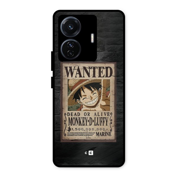 Luffy Wanted Metal Back Case for iQOO Z6