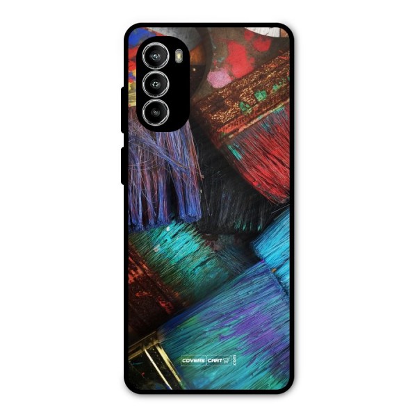 Magic Brushes Metal Back Case for Moto G52