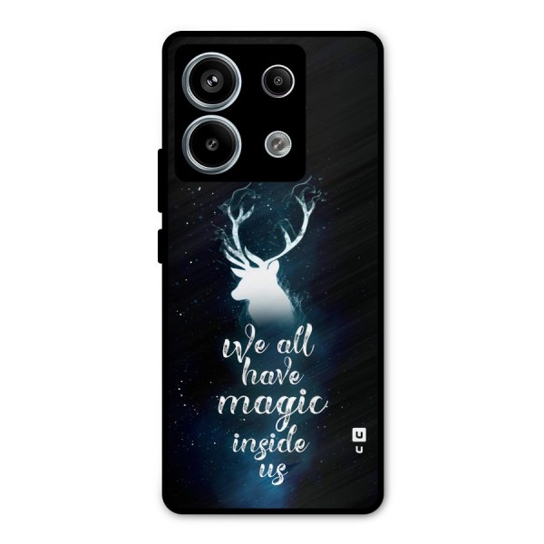 Magic Inside Metal Back Case for Redmi Note 13 Pro 5G