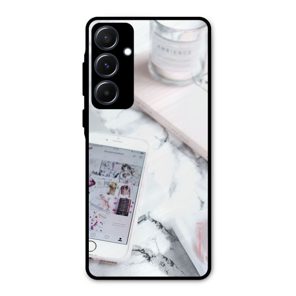 Make Up And Phone Metal Back Case for Galaxy A55