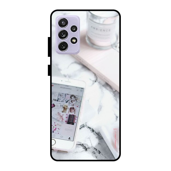 Make Up And Phone Metal Back Case for Galaxy A72