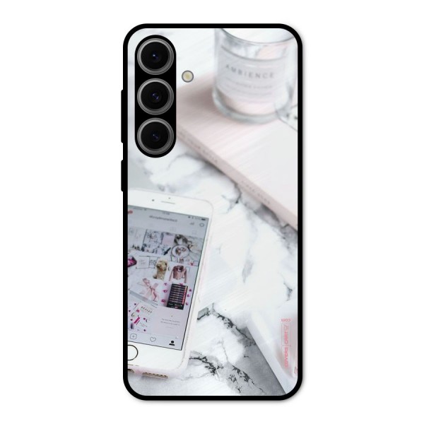 Make Up And Phone Metal Back Case for Galaxy S24 FE