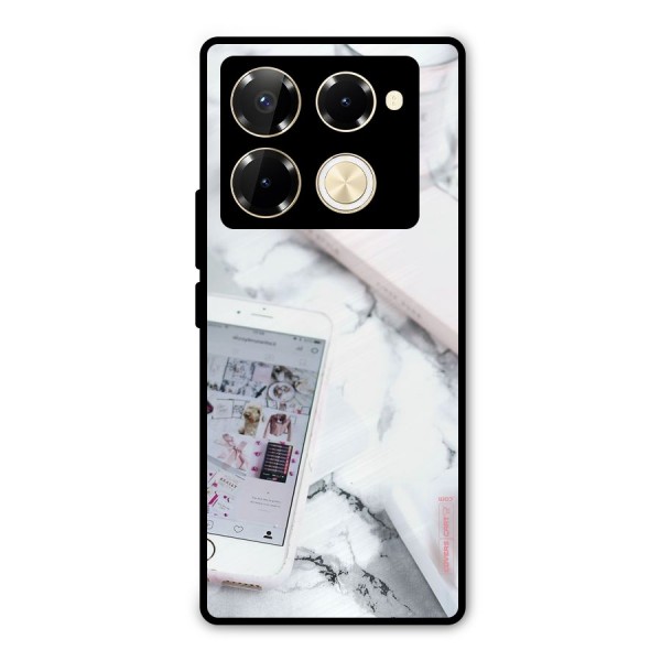 Make Up And Phone Metal Back Case for Infinix Note 40 Pro